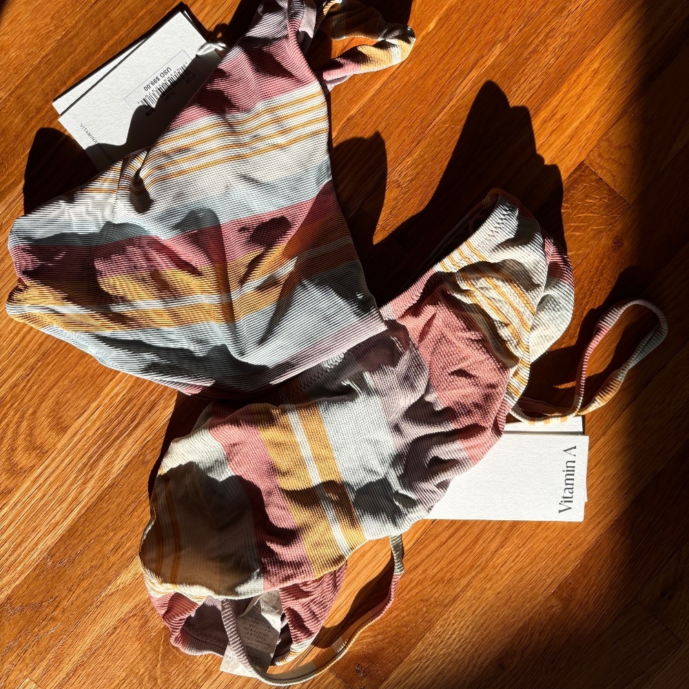 VITAMIN A striped reversible bikini